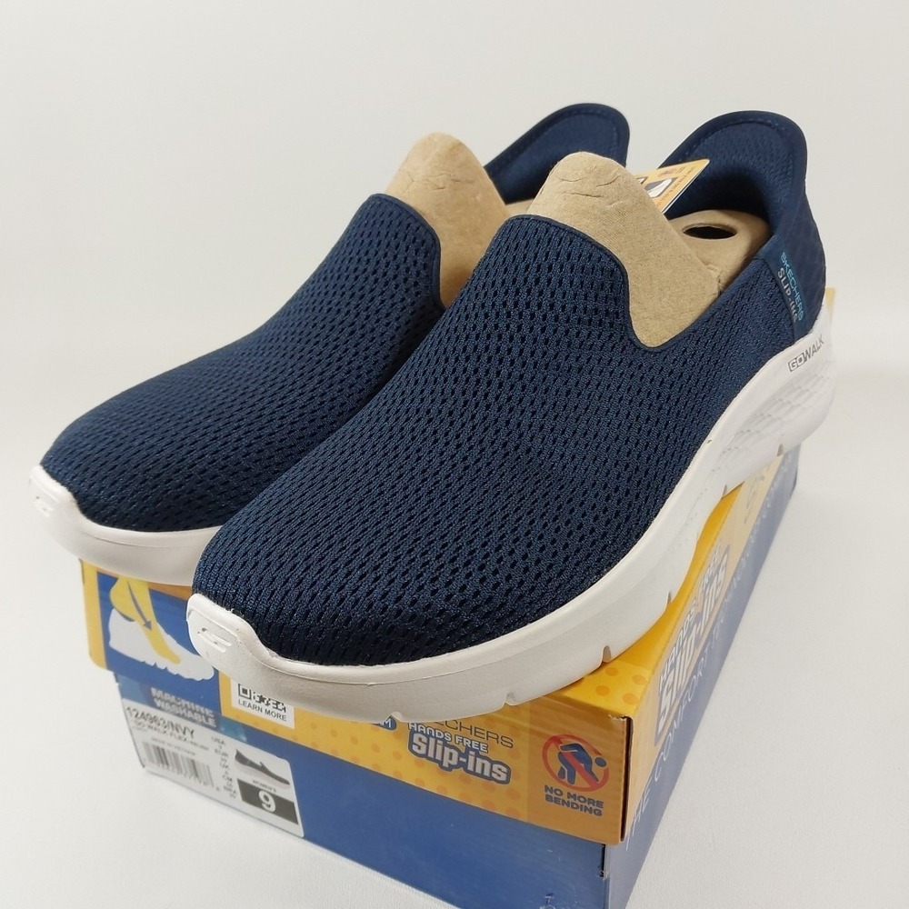Skechers Womens Go Walk Flex 124963W Navy Casual Shoes Sneakers Size 9